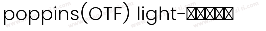 poppins(OTF) light字体转换